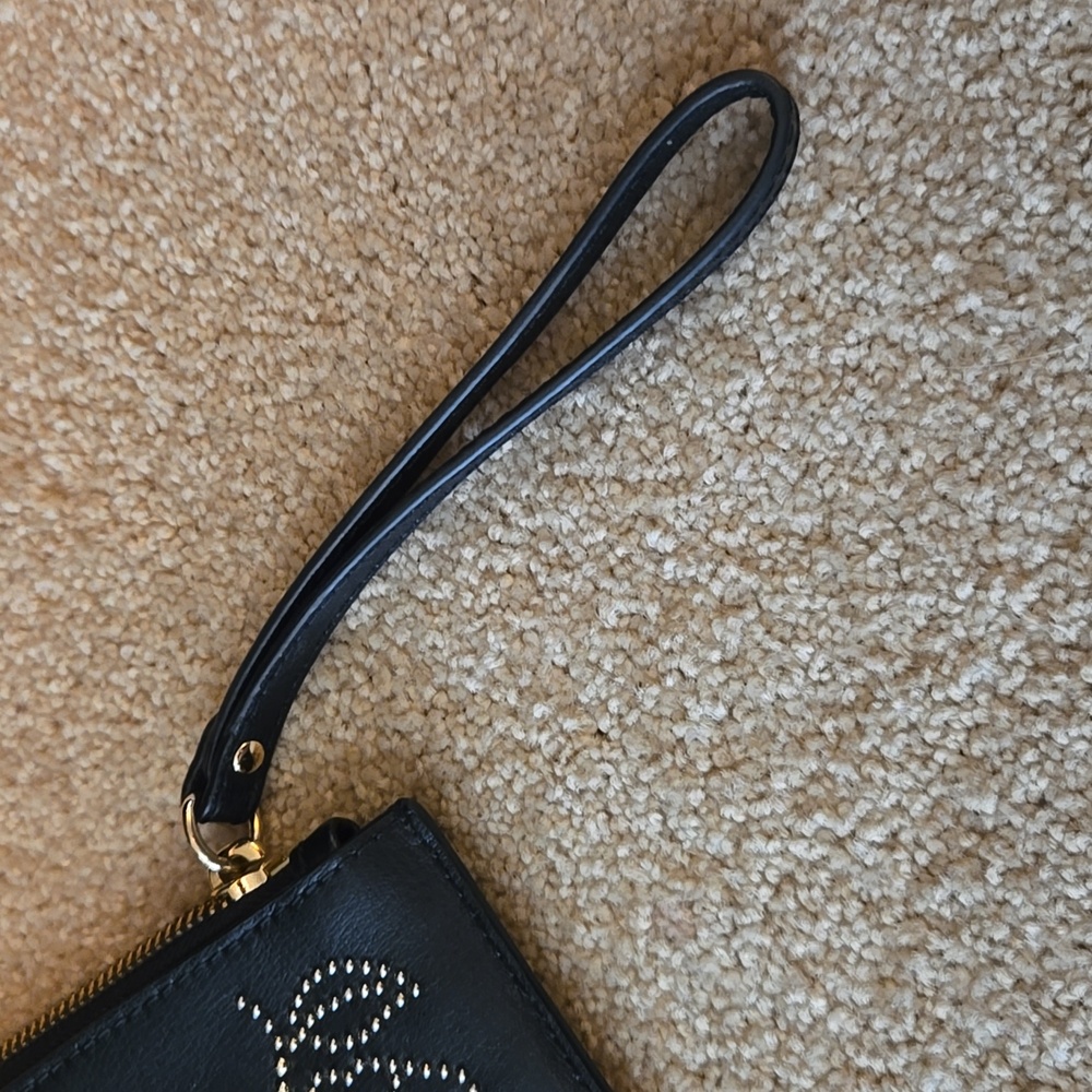 NWOT Michael Kors Black Clutch with Gold Floral Design - Picture 7 of 7